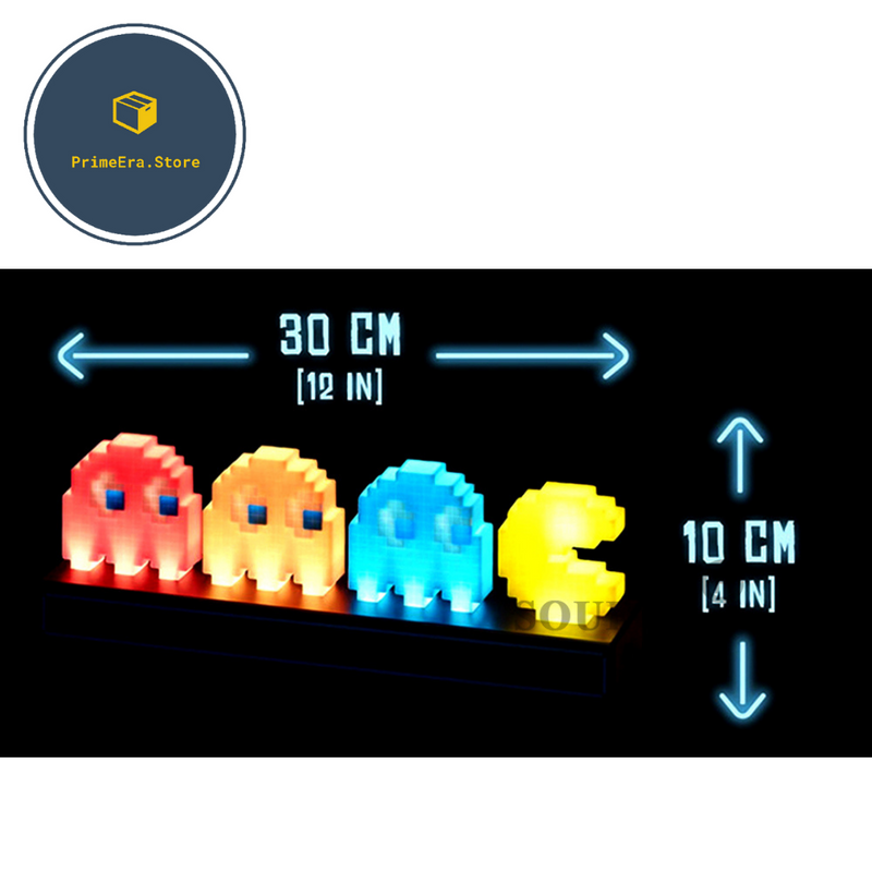 Luminária 3D Pac Man - Decoração Retrô e Divertida - Segue o Som