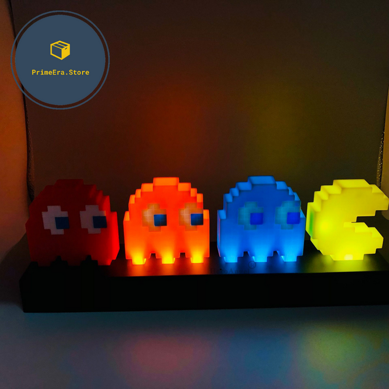 Luminária 3D Pac Man - Decoração Retrô e Divertida - Segue o Som