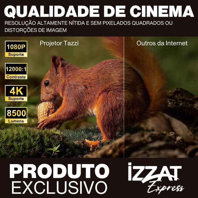 Projetor Portátil 4K Tazzi - ORIGINAL