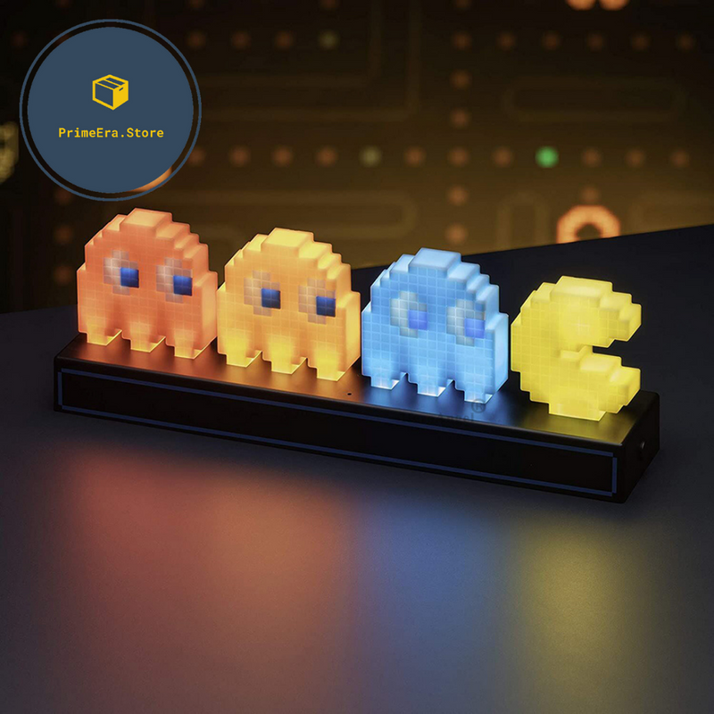 Luminária 3D Pac Man - Decoração Retrô e Divertida - Segue o Som