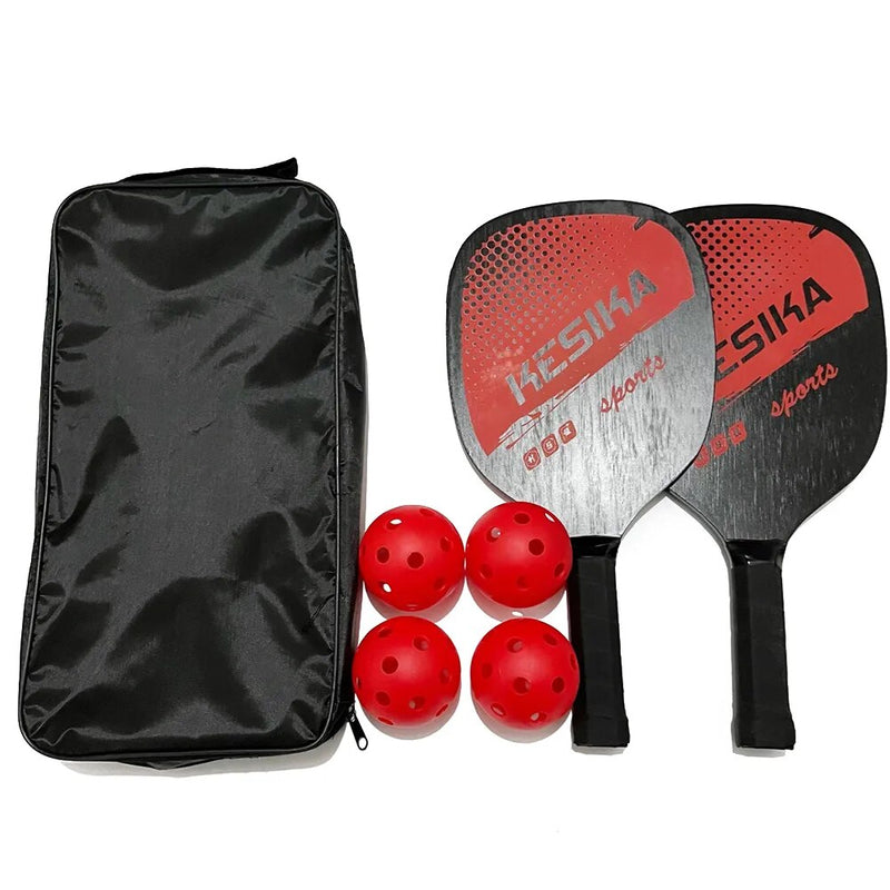 Kit PickleBall Kesika 2 Raquetes 4 Bolinhas 1 sacola