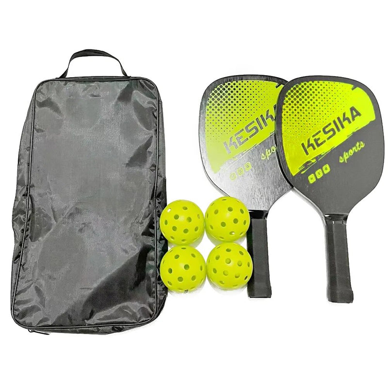 Kit PickleBall Kesika 2 Raquetes 4 Bolinhas 1 sacola