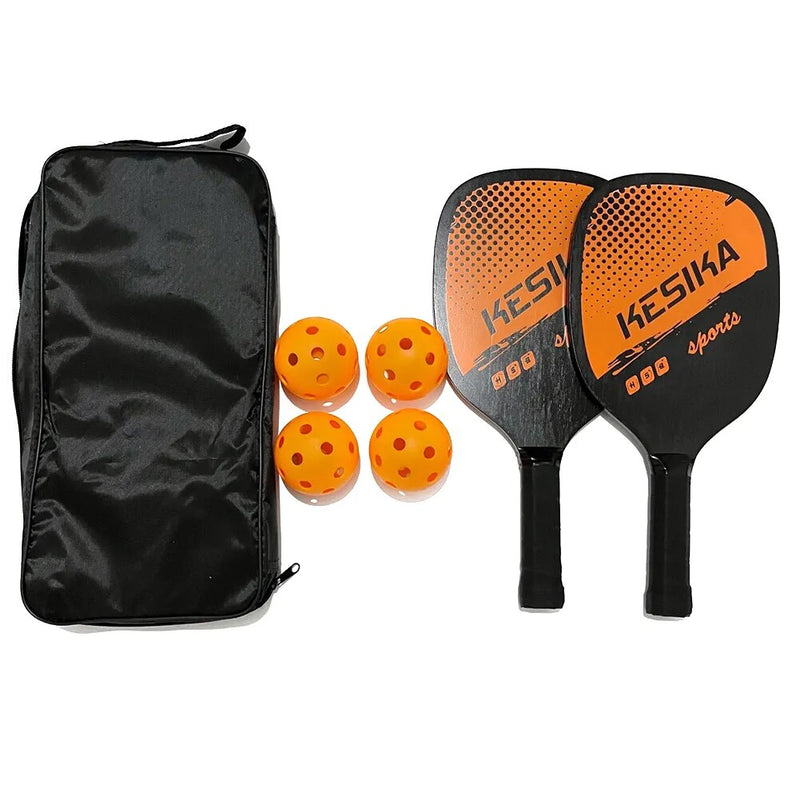 Kit PickleBall Kesika 2 Raquetes 4 Bolinhas 1 sacola