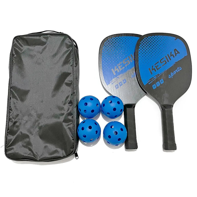 Kit PickleBall Kesika 2 Raquetes 4 Bolinhas 1 sacola