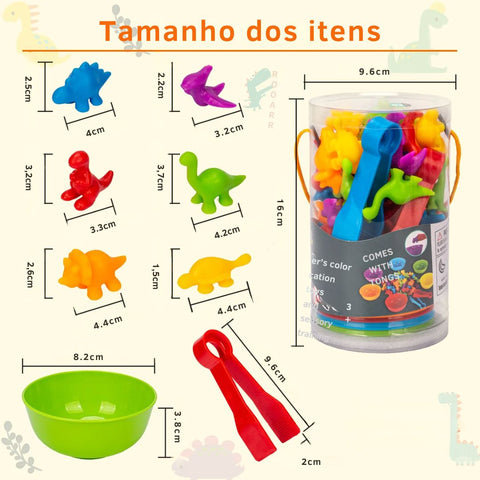 Mini Bichinhos de Classificação de Cores com Pinça